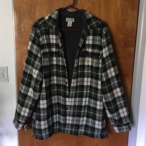 Men’s L.L. Bean plaid fleece flannel size M